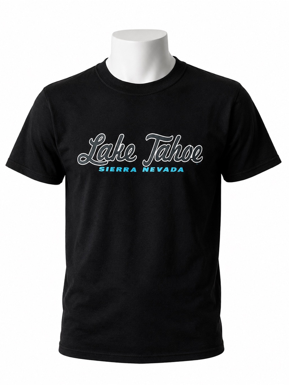 Lake Tahoe Sierra Nevada Short Sleeved Graphic T-Shirt Black Small